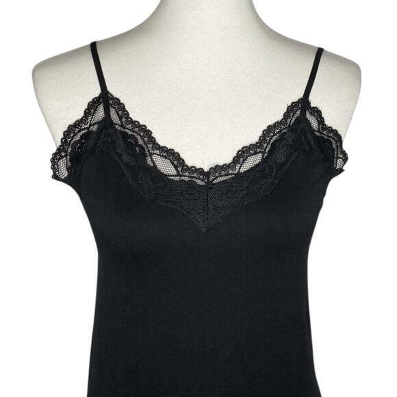 Vintage Bongo Y2K Cami Black Lace Trim Fitted Tank Top Size Large Elena Gilbert - Picture 4 of 10